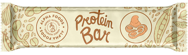 Alpha Foods Vegan Protein Bars 1 x 55g Riegel - Peanut Butter Crunch 