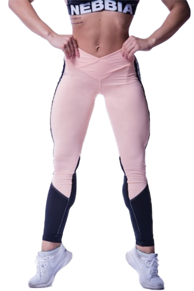 Nebbia High Waist Mesh Leggings Salmon - M