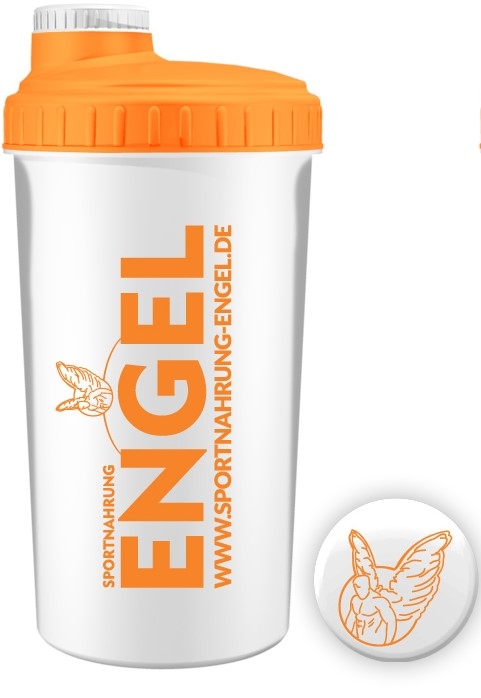 Sportnahrung-Engel Shaker 2.0 - Weiß | Orange