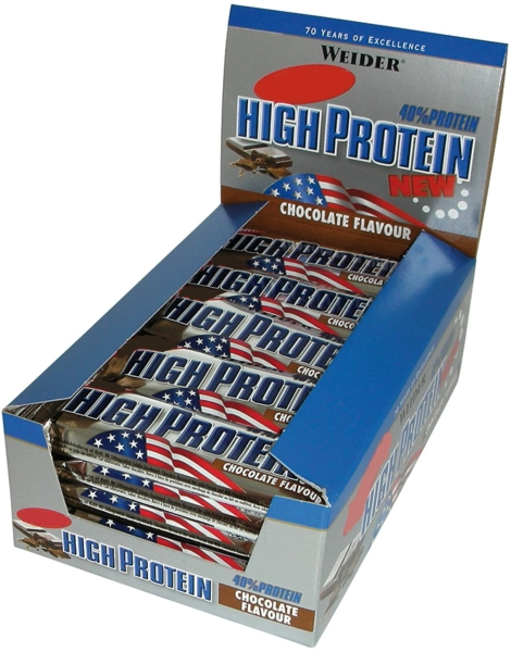 Weider 40% Protein Low Sugar Bar 24 x 50g Riegel - Stracciatella