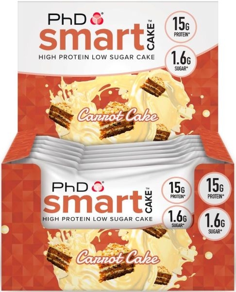 PhD Smart Cake 12 x 60g - Carrot Cake