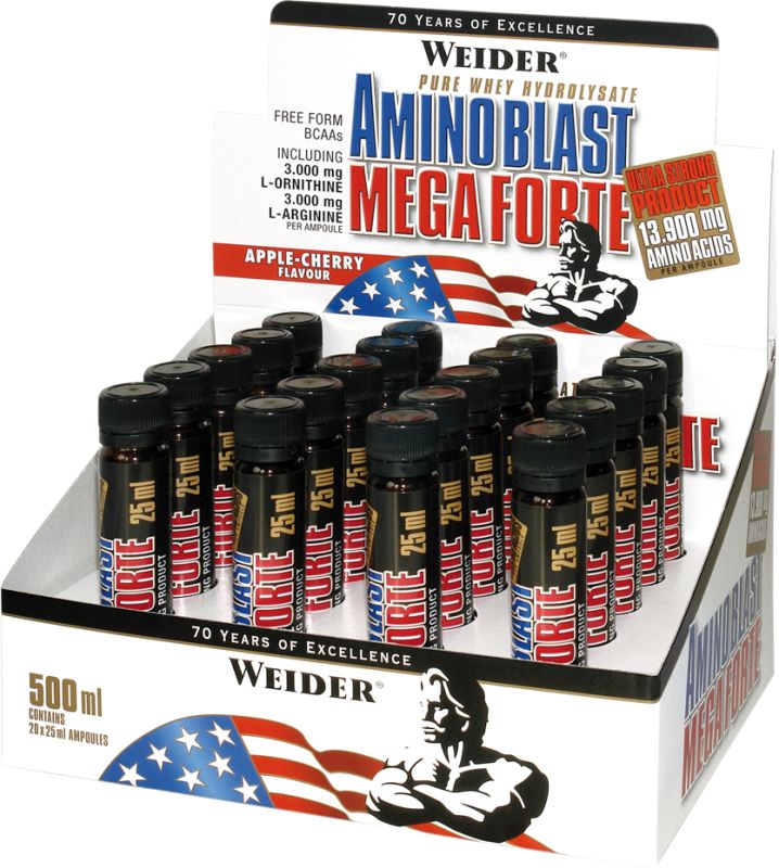 Weider Amino Blast Mega Forte 20 Ampullen á 25ml - Apple Cherry