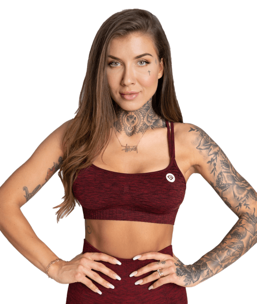 Gym Glamour Seamless Sports Bra - Burgund Melange