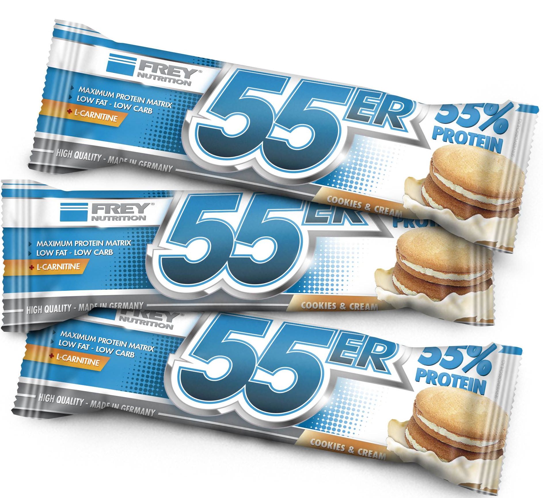 Cookies & Cream - Frey Nutrition 55er 1 x 50g Riegel