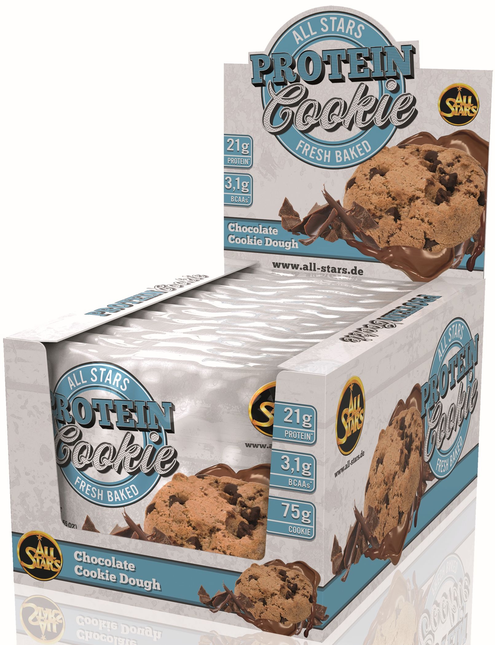 All Stars Protein Cookies 12 x 75g - Chocolate Cookie Dough