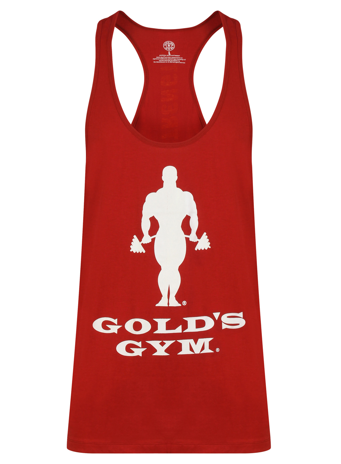 Golds Gym Muscle Joe Slogan Premium Tank - Burgundy