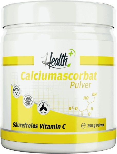 Health+ Calciumascorbat Pulver - Säurefreies Vitamin C - 250g Dose