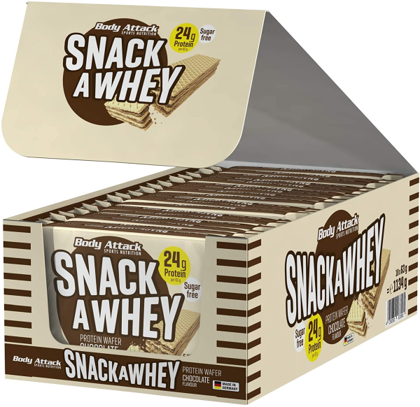 Body Attack Snack a Whey 18 x 63g - Chocolate Flavour