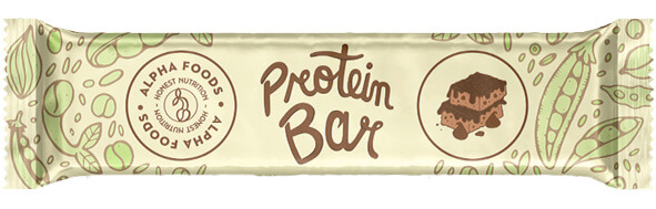 Alpha Foods Vegan Protein Bars 1 x 55g Riegel - Double Chocolate Brownie 