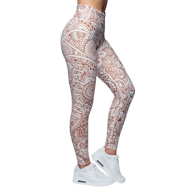 Anarchy Apparel Compression Leggings Mumbai White/Brown - XS