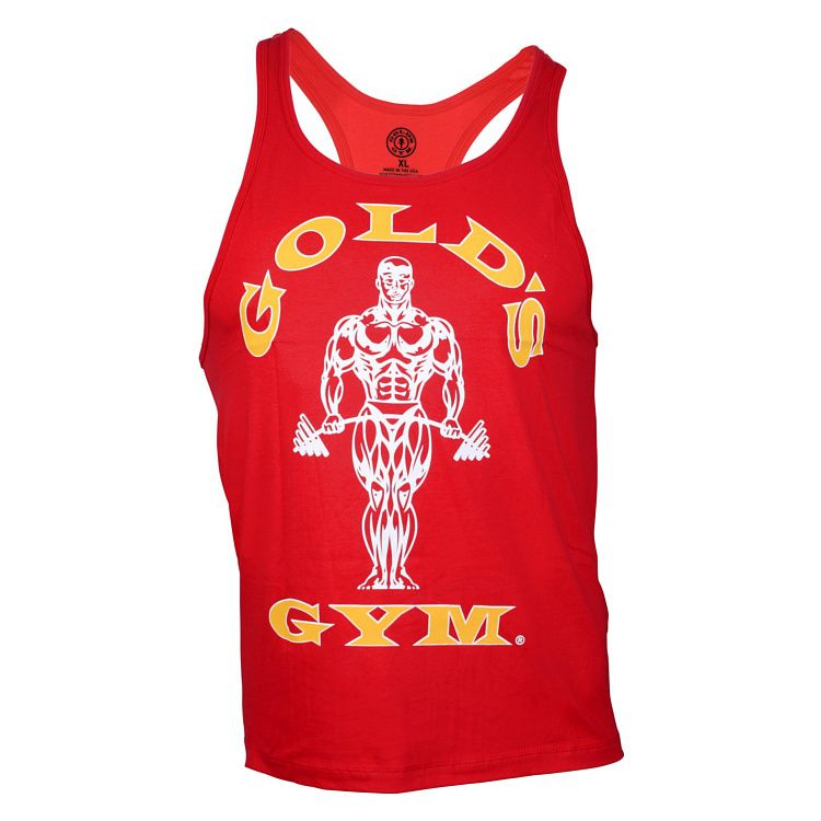 Golds Gym Classic Stringer Tank Top  Red - S