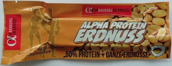 Alpha Aktivnahrung Alpha Protein Erdnuss - 50g Riegel