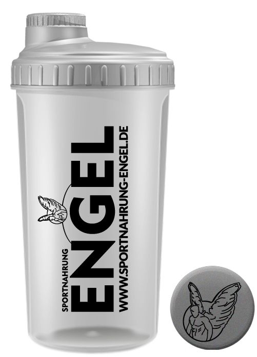 Sportnahrung-Engel Shaker 2.0 - Transparent | Silber