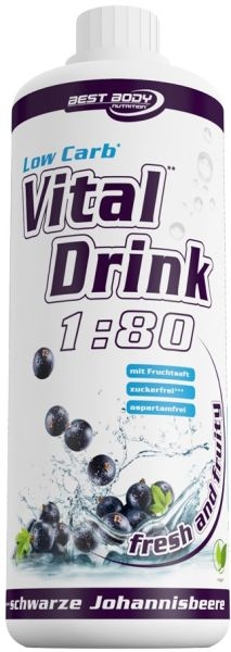 Best Body Nutrition Vital Drink 1 Liter - Schwarze Johannisbeere 