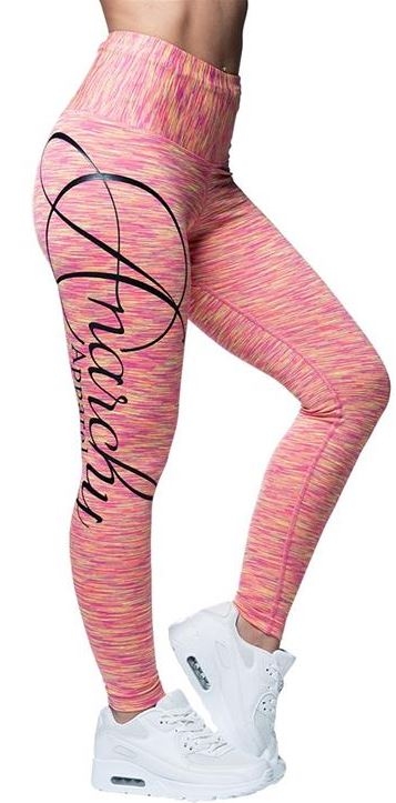 Anarchy Apparel Cushy Leggings Pink/Gelb - XL