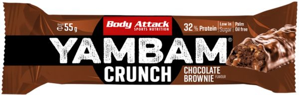 Body Attack YAMBAM Crunch 1 Riegel - Chocolate Brownie