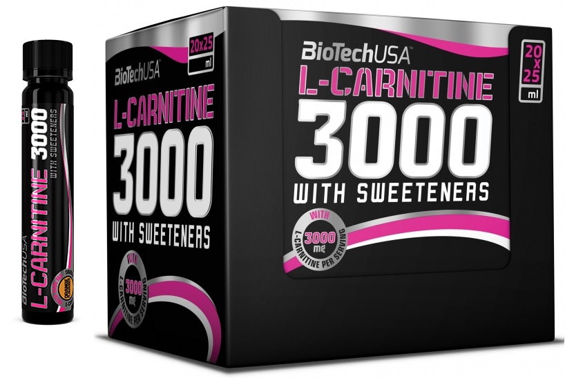 BioTechUSA L-Carnitin 3000 - 20 Ampullen - Lemon