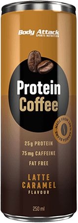 Latte Caramel Flavour - Body Attack Protein Coffee 1 x 250ml
