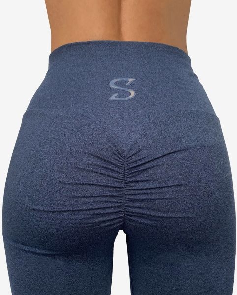 S-Shaped Leggings Sara Basic Navy Melange - XXS