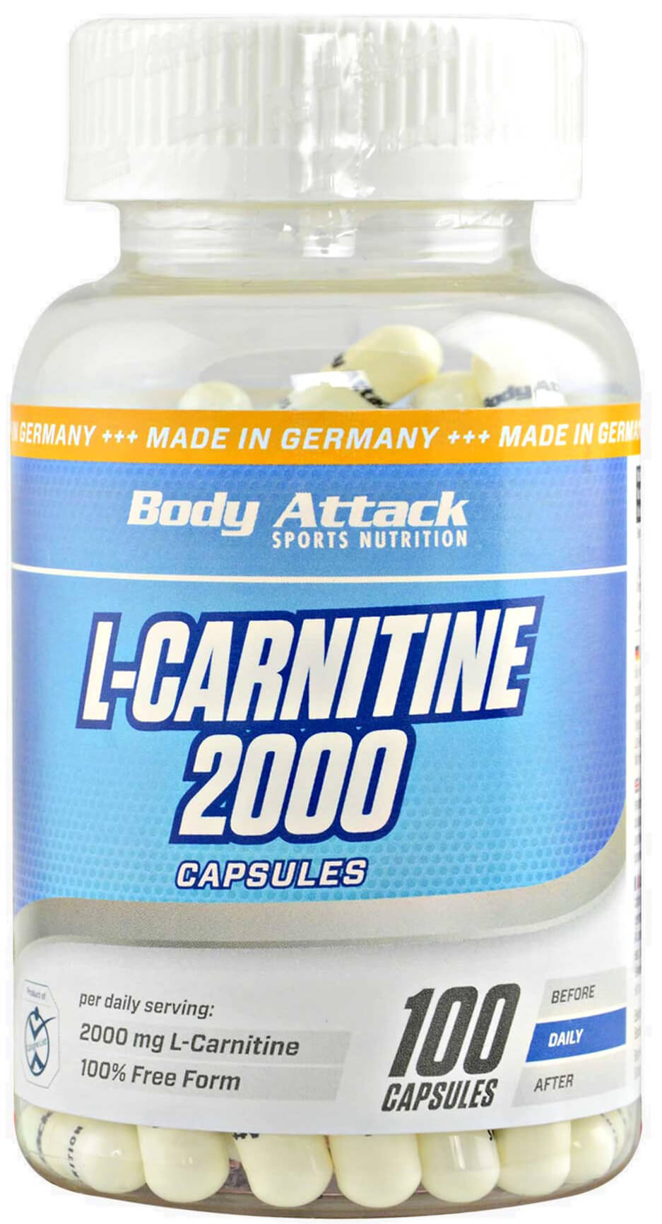 Body Attack L-Carnitin 2000 - 100 Kapseln