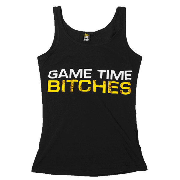 Dedicated Nutrition Women Stringer 'Game Time Bitches' Yellow Black - XS