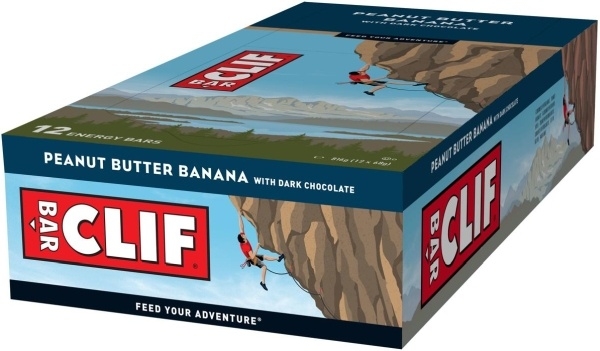 CLIF Bar Energieriegel 12 x 68g Riegel - Peanut Butter Banana with dark Chocolate