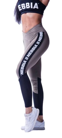 Nebbia High Waist Mesh Leggings Mocha - L