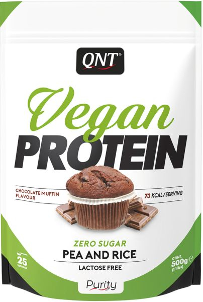 QNT Vegan Protein 500g Beutel - Chocolate Muffin