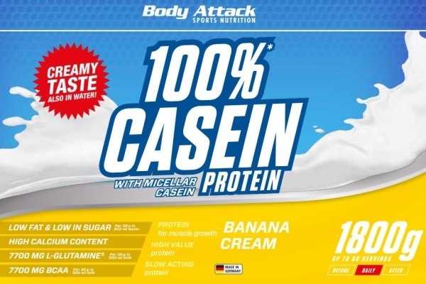 Banana Cream - Body Attack 100% Casein - 1,8kg