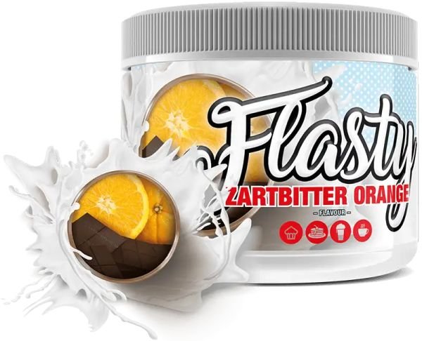 Sinob Flasty Geschmackspulver 250g Dose - Zartbitter Orange - MHD 06.07.2024
