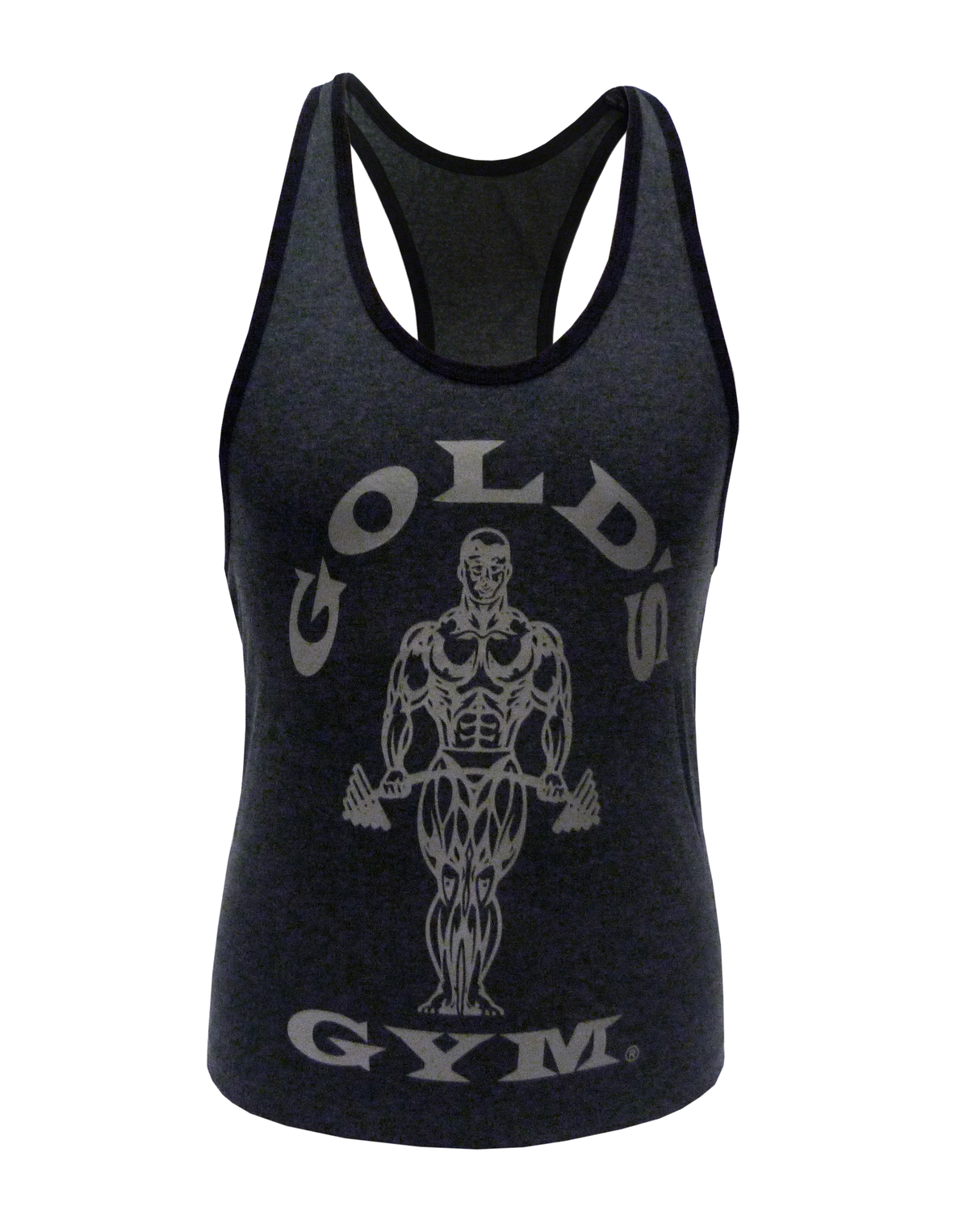 Golds Gym Ladies Loose Fit Stringer Charcoal - L