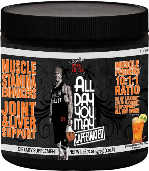 Rich Piana 5% Nutrition All Day You May Caffeinated - Southern Sweet Tea