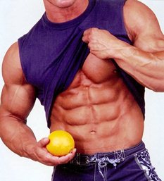 Vegetarier Bodybuilder Obst für Vegetarier