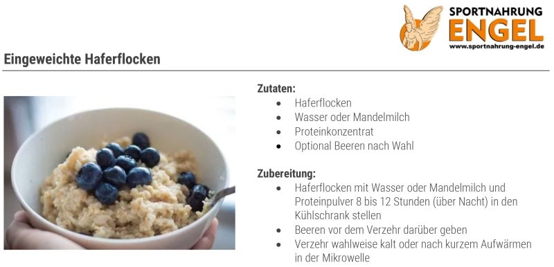 Haferflocken zum Fr&uuml;hst&uuml;ck f&uuml;r Fitness Sportler