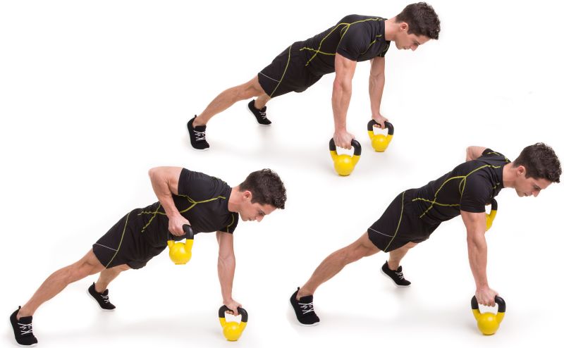 Kettlebell Übung Rudern Kettlebell Übung Row / Rudern vorgebeugt