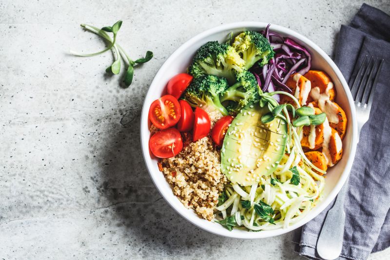 Rezept Vegane Buddha Bowl mit Quinoa Quinoa leckere Zutat in einer Buddha Bowl für Veganer