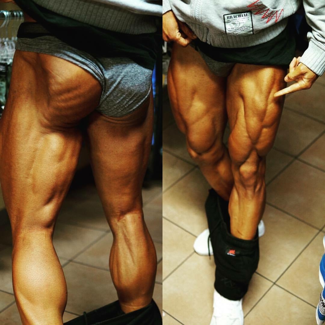 Noah Risch Classic Bodybuilding massive Beine Gestreifte und tiefe Beinmuskeln