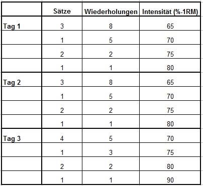 Smolov Squat Routine Einführungszyklus